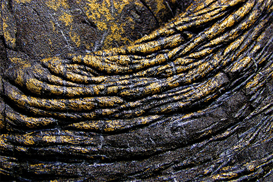 photo, lave cordée, volcan, île de la réunion